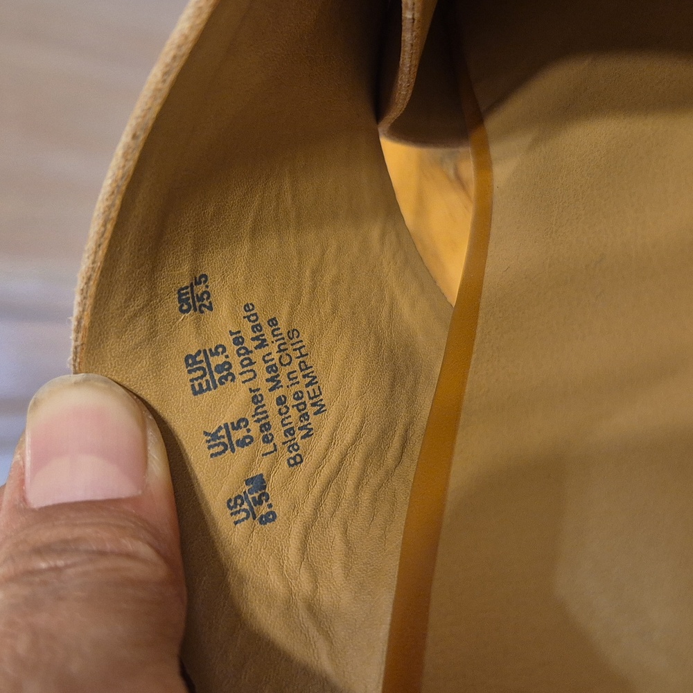Franco Sarto Light Brown Leather Thick Strap Wedges - Picture 11 of 11
